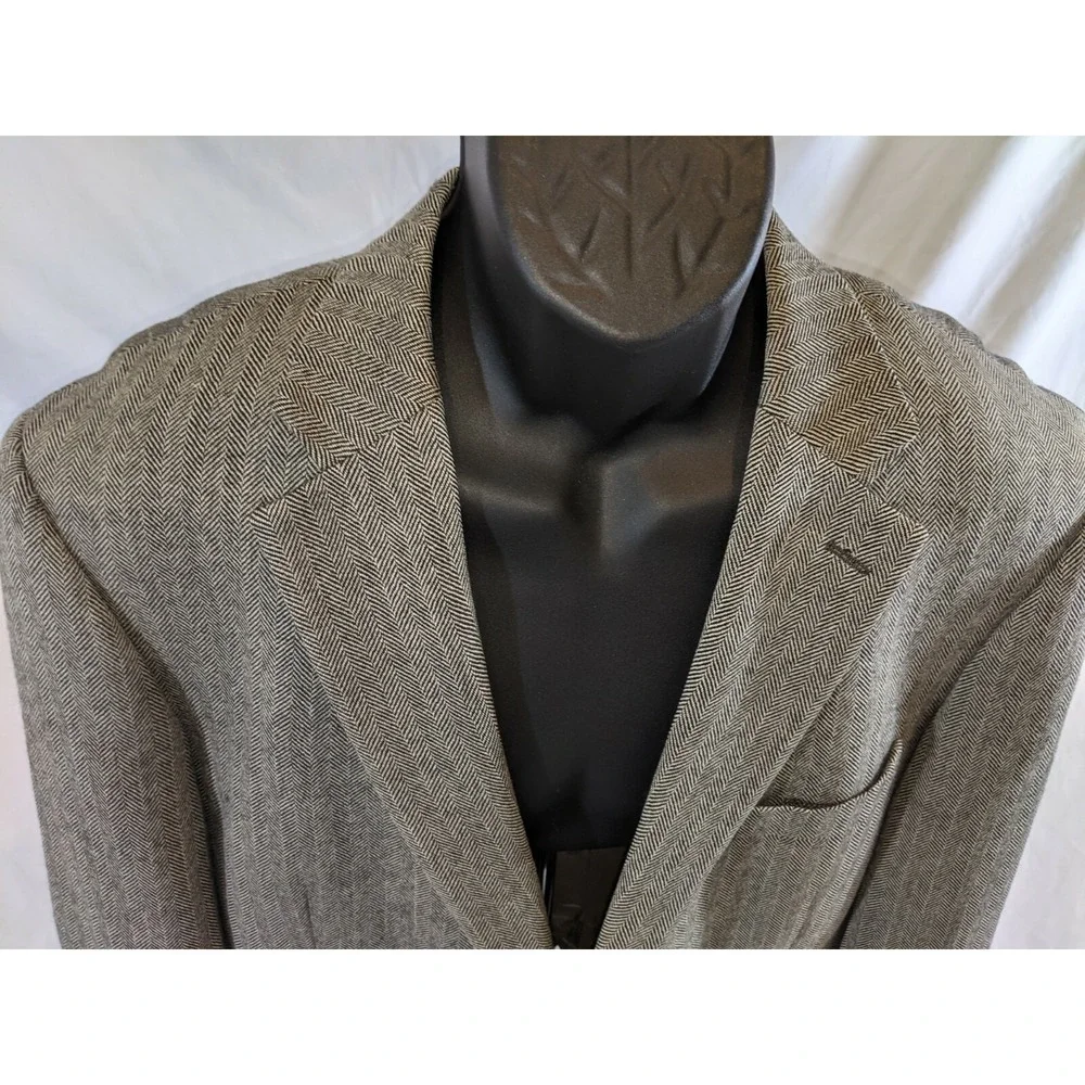 Lauren Ralph Lauren Wool Men's Jacket Blazer Chevron Two Button See Measurements